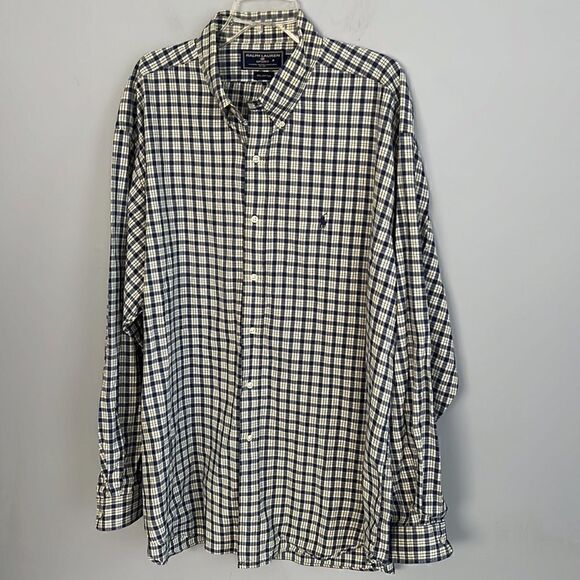 Men’s Ralph Lauren Sport 2XL XXL oxford plaid vintage shirt big & tall - Picture 6 of 11
